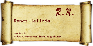 Rancz Melinda névjegykártya