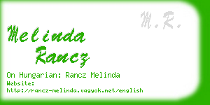 melinda rancz business card
